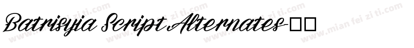 Batrisyia Script Alternates字体转换